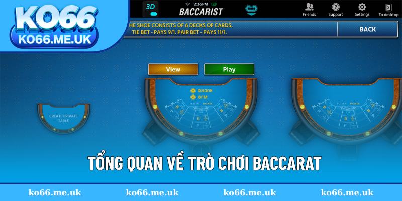 Sơ lược khái quát về Baccarat