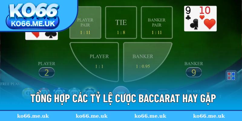 Danh cách tỷ lệ cược hay gặp trong game